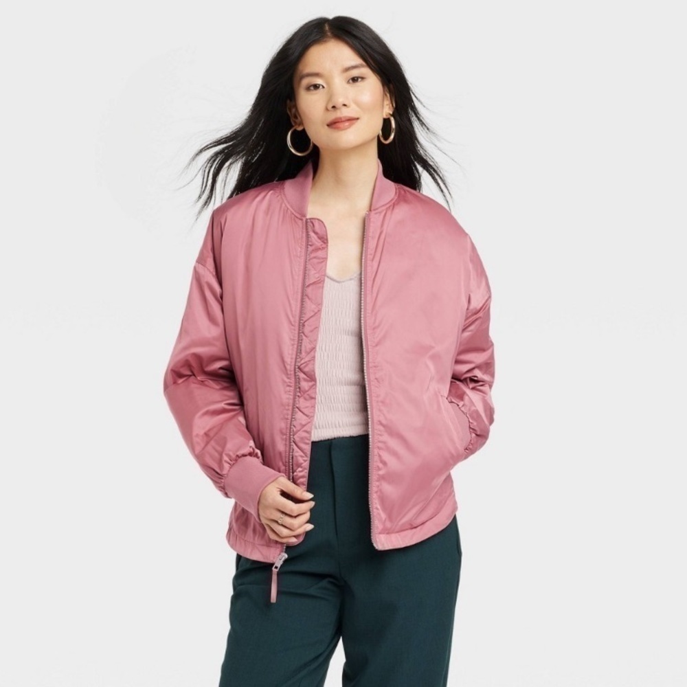 A New Day Pink Bomber Jacket